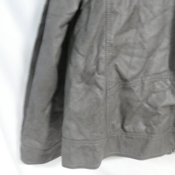 GUESS | large | Grey Faux Leather - Vegan Jacket - Picture 13 of 15